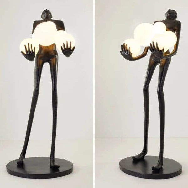 Fiberglass Resin Human Shaped Floor Lamp-Floor Lamp