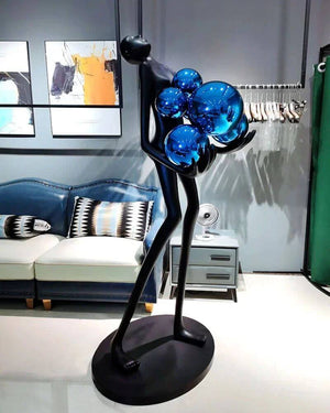 Fiberglass Resin Human Shaped Floor Lamp-Floor Lamp