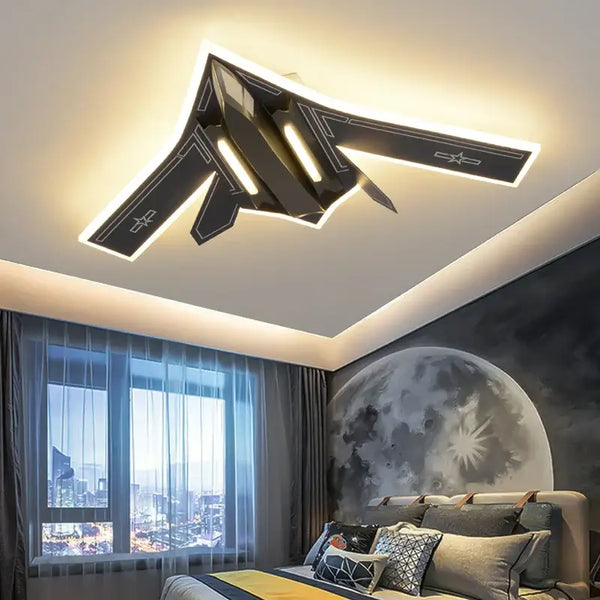 Fighter Jet Airforce One Ceiling Light for Kids Room-Kids Room Nursery Lighting
