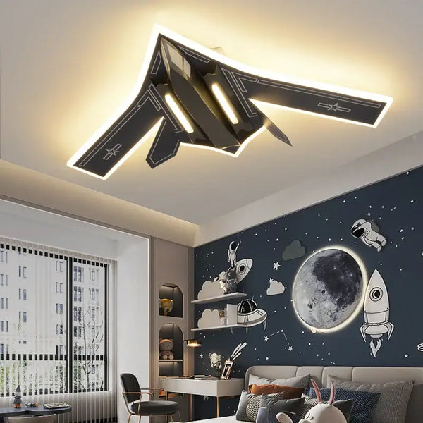Fighter Jet Airforce One Ceiling Light for Kids Room-Kids Room Nursery Lighting