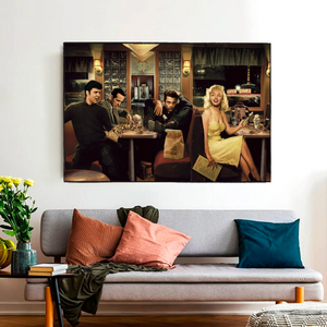 Find Marilyn Poster: James Dean, Elvis at the Diner-Wall Posters