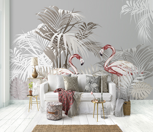 Flamingo Theme Wallpaper Murals-Trees Wallpaper