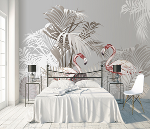 Flamingo Theme Wallpaper Murals-Trees Wallpaper