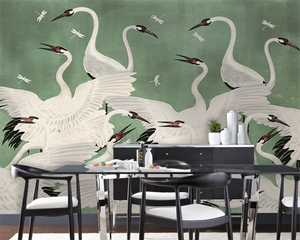 Flamingo Wallpaper Mural - Vibrant and Eye-Catching Design-Flower & Leaf Wallpaper