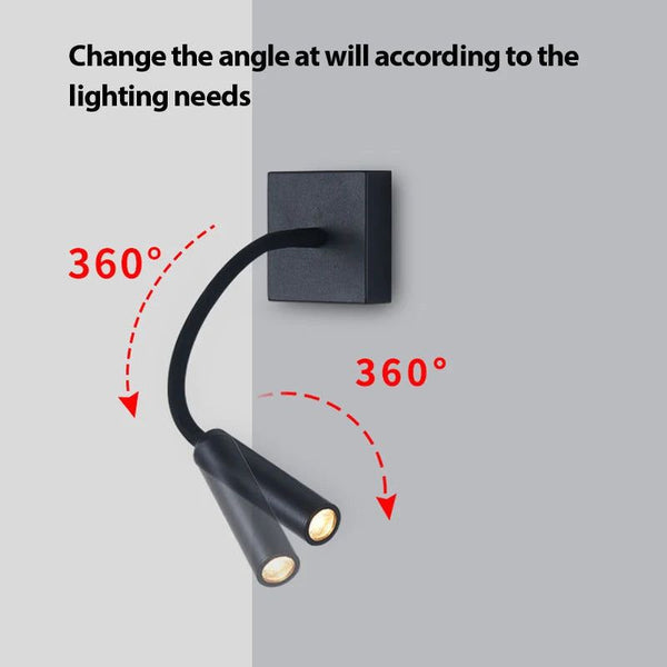 Flexible LED Gooseneck Sconces for Reading Study Room-Wall Lights
