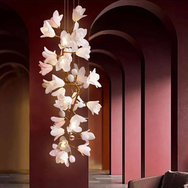 Floral Bunch Staircase Chandelier Lighting-Staircase Chandelier