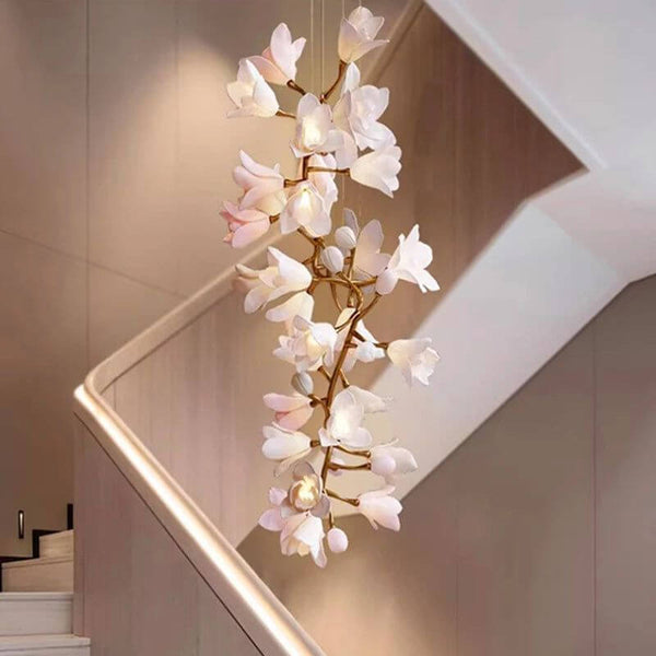 Floral Bunch Staircase Chandelier Lighting-Staircase Chandelier