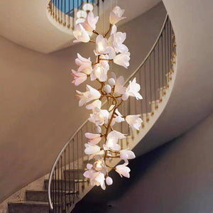 Floral Bunch Staircase Chandelier Lighting-Staircase Chandelier