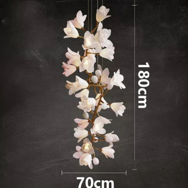 Floral Bunch Staircase Chandelier Lighting-Staircase Chandelier