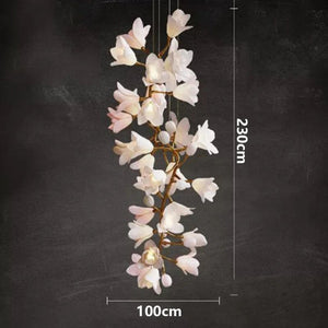 Floral Bunch Staircase Chandelier Lighting-Staircase Chandelier