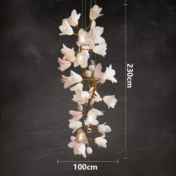 Floral Bunch Staircase Chandelier Lighting-Staircase Chandelier