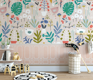 Floral Leaves Wallpaper Murals - Transform your walls-Flower & Leaf Wallpaper