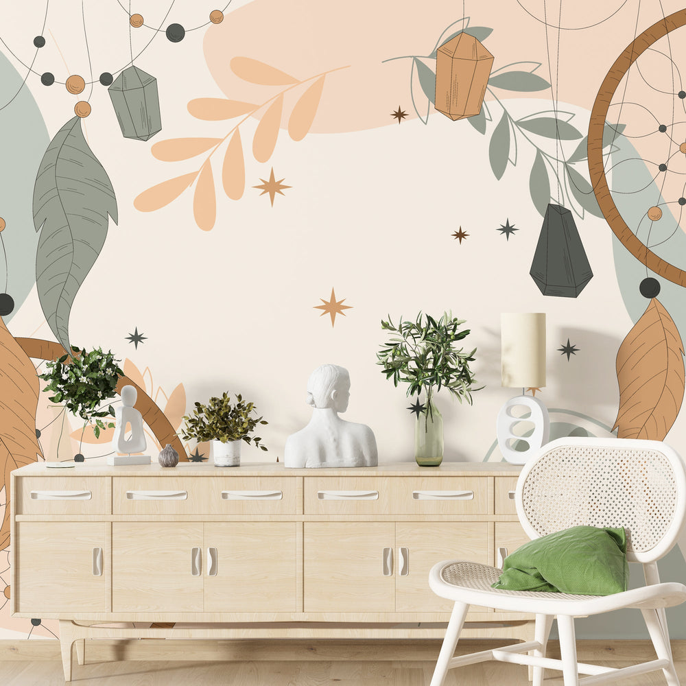 Floral Magic Wallpaper Mural: Transform Your Space-Flower & Leaf Wallpaper