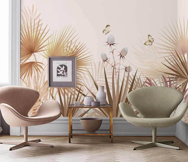 Floral Plants Elegant Theme – Tropical Wallpaper Murals-Flower & Leaf Wallpaper