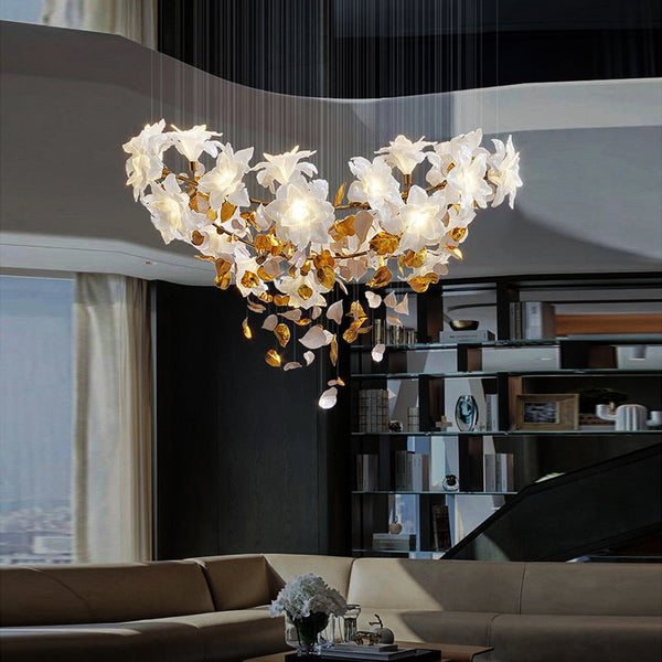 Flower Ceiling LED Chandelier - Elegant Focal Point-Chandeliers
