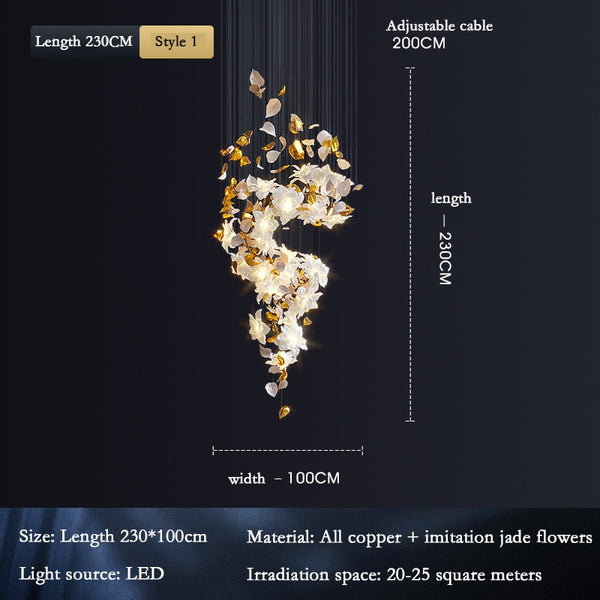 Flower Ceiling LED Chandelier - Elegant Focal Point-Chandeliers