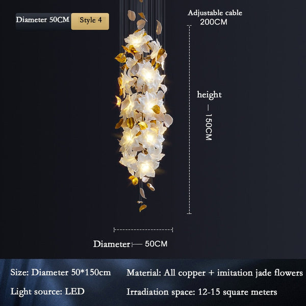 Flower Ceiling LED Chandelier - Elegant Focal Point-Chandeliers