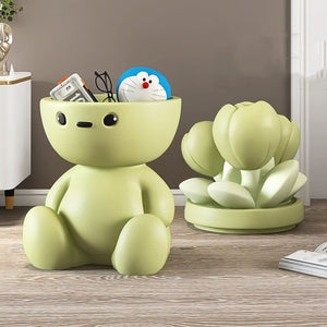 Flower Man Kids Room Storage Plant Statue-Statue & Ornaments