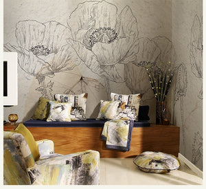 Flowers Wallpaper Mural: Vibrant Floral Designs for Walls-Flower & Leaf Wallpaper