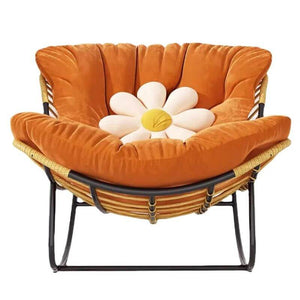 Fluffy Elastic Lumbar Support Floor Rocking Chair-Recliners