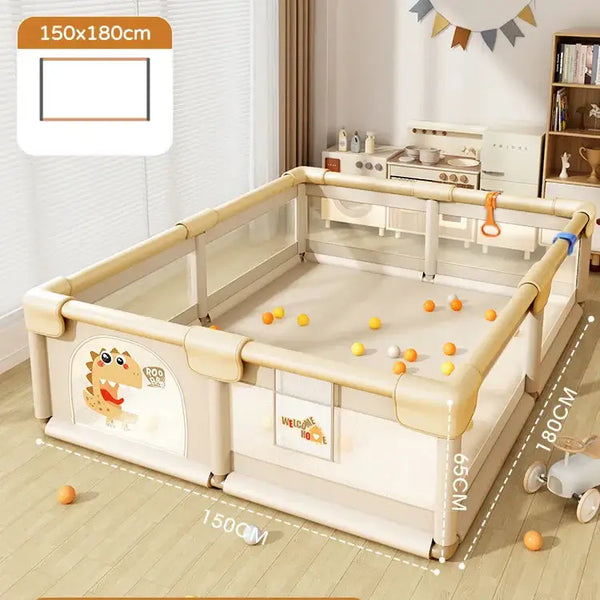 Foldable Baby Playpen Guardrail – Safety Barrier for Babies Learning to Walk-Playpen and Ball Pits