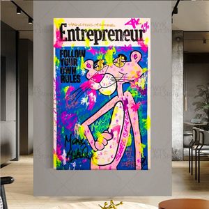 Follow your Own Rules - Pink Panther Art-Wall Posters