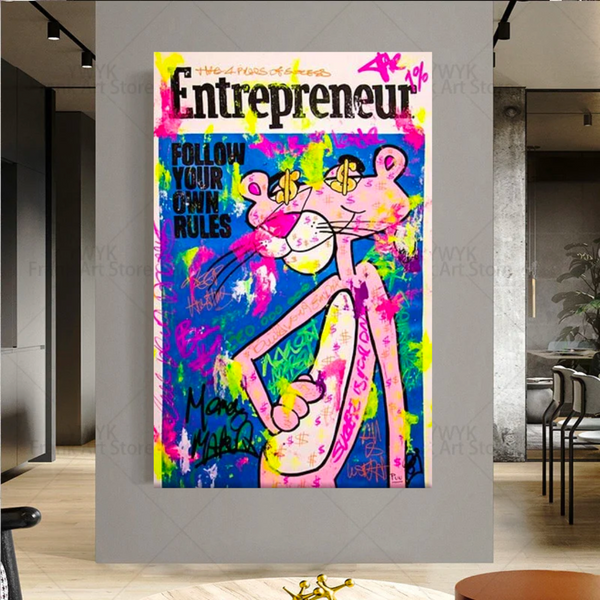 Follow your Own Rules - Pink Panther Art-Wall Posters