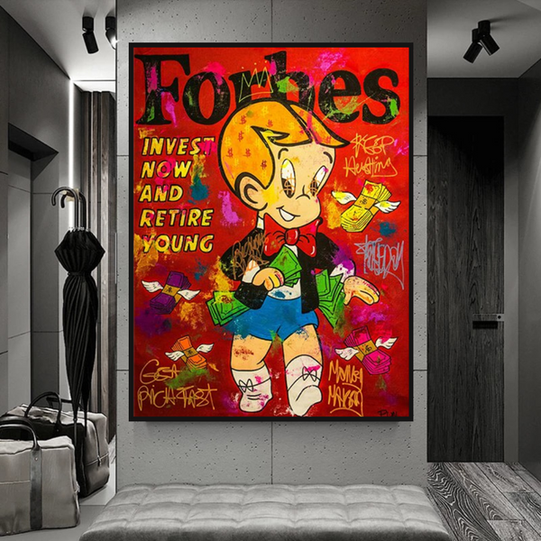 Forbes Richie Invest it all: Alec Monopoly Canvas Wall Art-Wall Posters