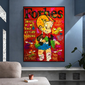Forbes Richie Invest it all: Alec Monopoly Canvas Wall Art-Wall Posters