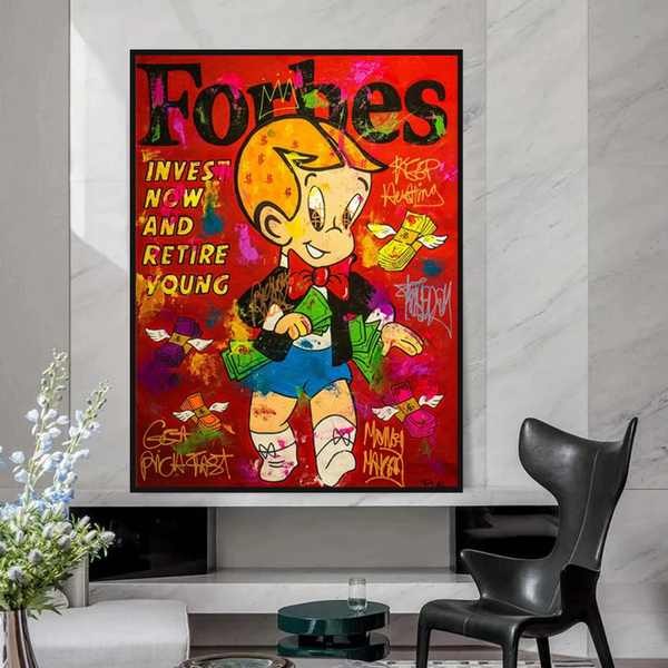 Forbes Richie Invest it all: Alec Monopoly Canvas Wall Art-Wall Posters
