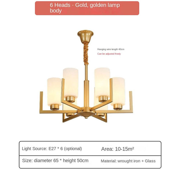Fortano Brass Frosted Glass Cones Chandelier-Ceiling Chandelier