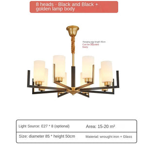 Fortano Brass Frosted Glass Cones Chandelier-Ceiling Chandelier