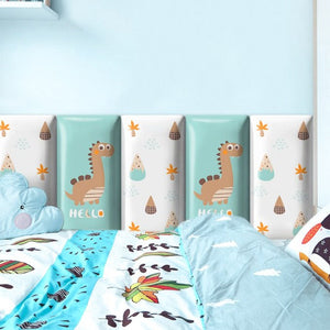 Friendly Dinosaur Kids Wall Padded Safety Cushions-Anti Collision Padded Wall Stickers