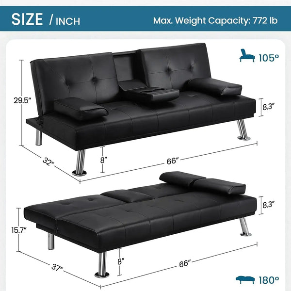 Futon Convertible Sofa Bed Sleeper Couch-Sofa Set