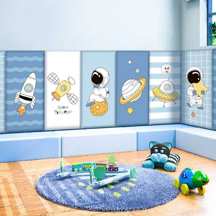 Galactic Space Kids Wall Padded Safety Cushions Set-Anti Collision Padded Wall Stickers