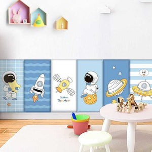 Galactic Space Kids Wall Padded Safety Cushions Set-Anti Collision Padded Wall Stickers