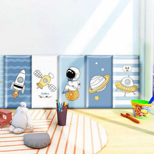 Galactic Space Kids Wall Padded Safety Cushions Set-Anti Collision Padded Wall Stickers