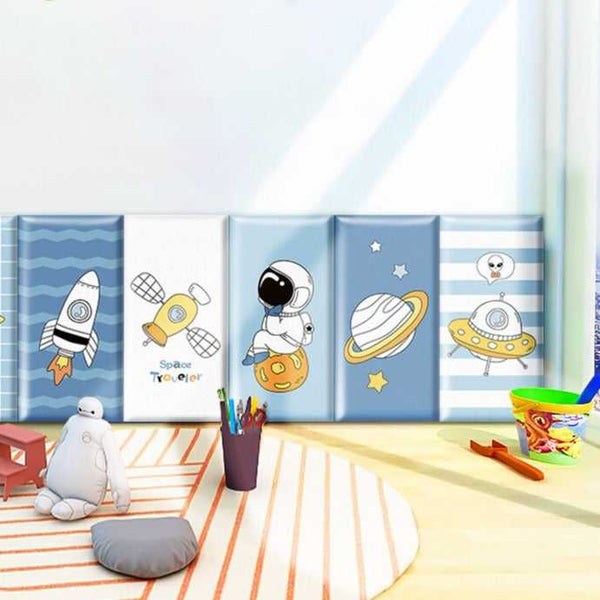Galactic Space Kids Wall Padded Safety Cushions Set-Anti Collision Padded Wall Stickers