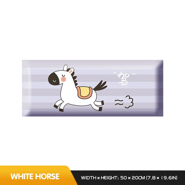 Galloping Jungle Zebras Kids Wall Padded Safety Cushions-Anti Collision Padded Wall Stickers