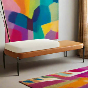 Genuine Leather Shoe Bench – Elegant and Durable Seating-Bench