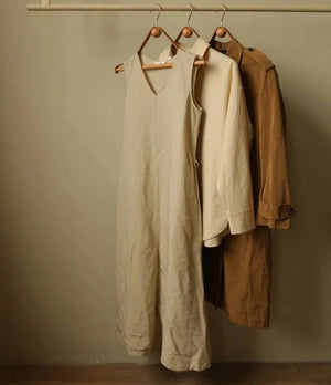 Genuine Leather Solid Oak Wood Hangers for Clothes-Drying Racks & Hangers