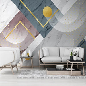 Geometric 3D Wallpaper - Jazz White Light - Home Wall Decor-Geometric Shapes Wallpaper