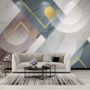 Geometric 3D Wallpaper - Jazz White Light - Home Wall Decor-Geometric Shapes Wallpaper