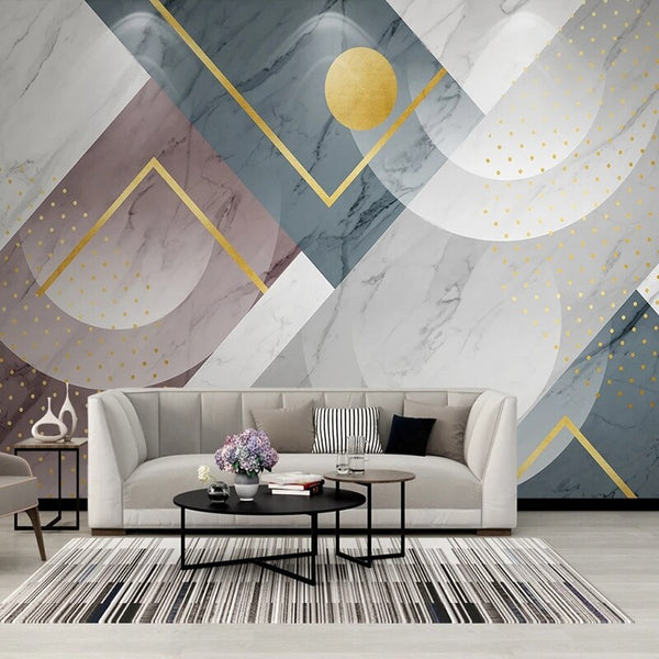 Geometric 3D Wallpaper - Jazz White Light - Home Wall Decor-Geometric Shapes Wallpaper