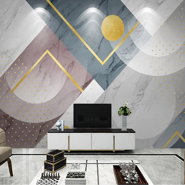 Geometric 3D Wallpaper - Jazz White Light - Home Wall Decor-Geometric Shapes Wallpaper