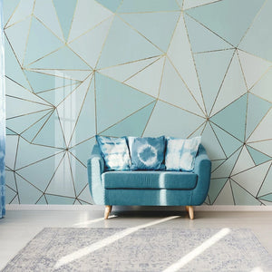 Geometric Golden Lines Wallpaper for Home Wall Decor-Geometric Shapes Wallpaper