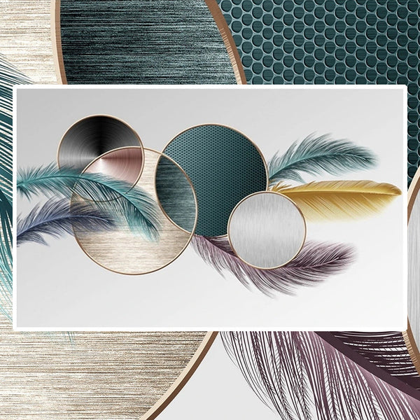 Geometric Leafs Wallpaper: Transform Your Space-Flower & Leaf Wallpaper