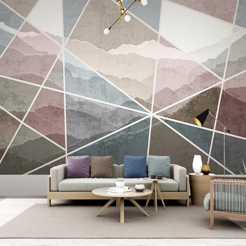 Geometric Line Wallpaper for Home Wall Decor-Geometric Shapes Wallpaper