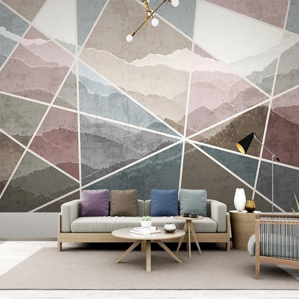 Geometric Line Wallpaper for Home Wall Decor-Geometric Shapes Wallpaper