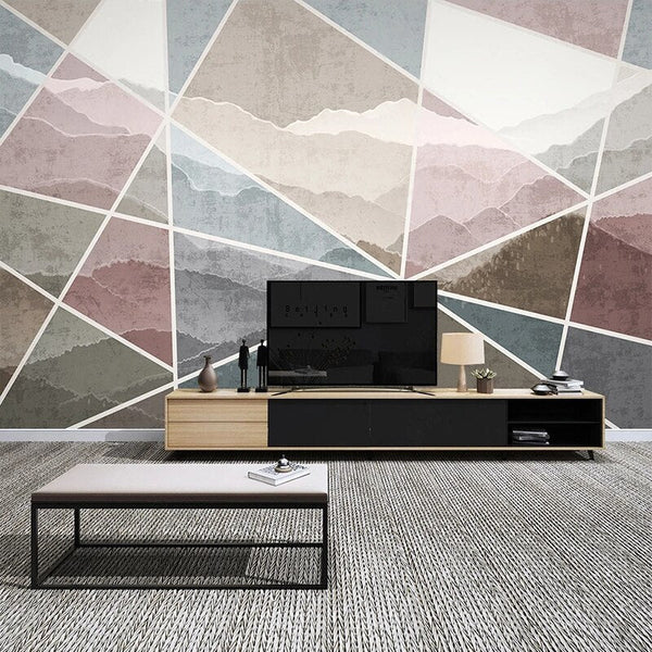 Geometric Line Wallpaper for Home Wall Decor-Geometric Shapes Wallpaper